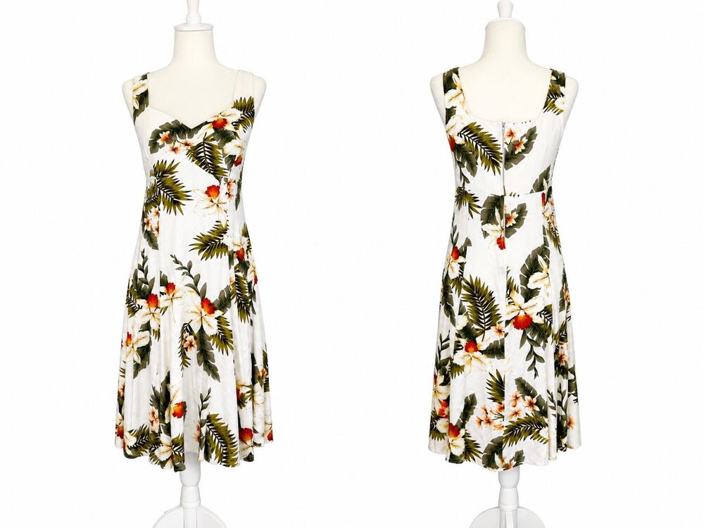 Two Palms Hawaiian Floral Rayon Midi Dress